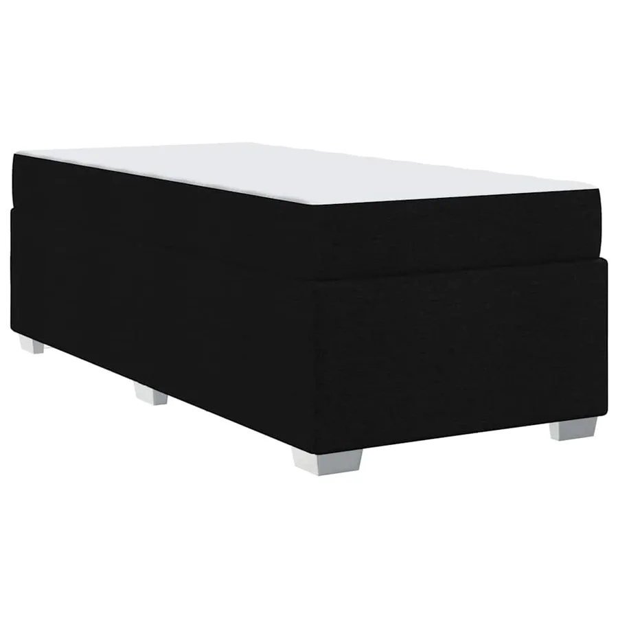 Cadre de lit avec matelas Noir 80 x 200 cm tissu - 7
