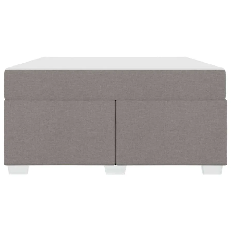 Cadre de lit avec matelas Taupe 160 x 200 cm tissu - 5