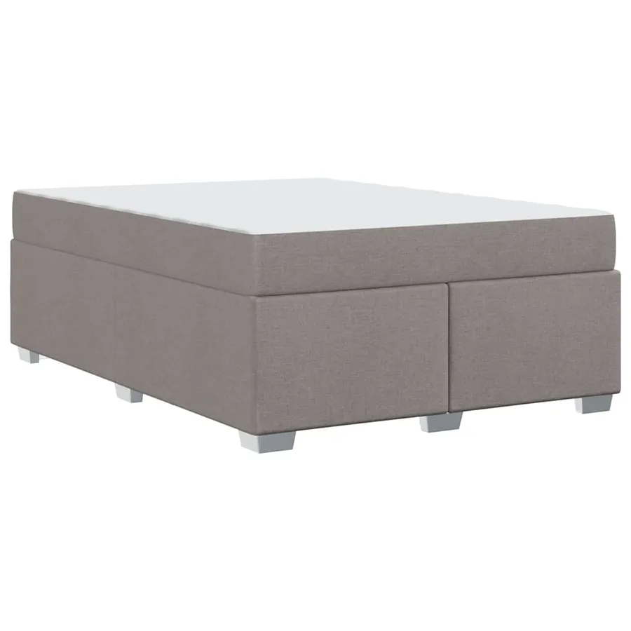 Cadre de lit avec matelas Taupe 160 x 200 cm tissu - 7