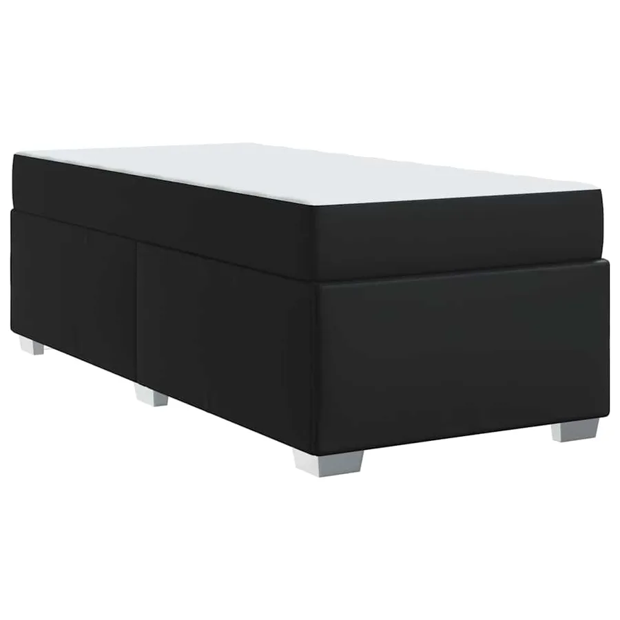 Cadre de lit avec matelas Noir 80 x 200 cm tissu - 7