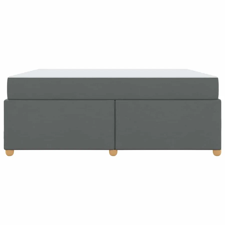 Cadre de lit avec matelas Gris foncé 180 x 200 cm tissu - 5