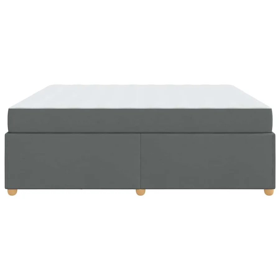 Cadre de lit avec matelas Gris foncé 180 x 200 cm tissu - 6