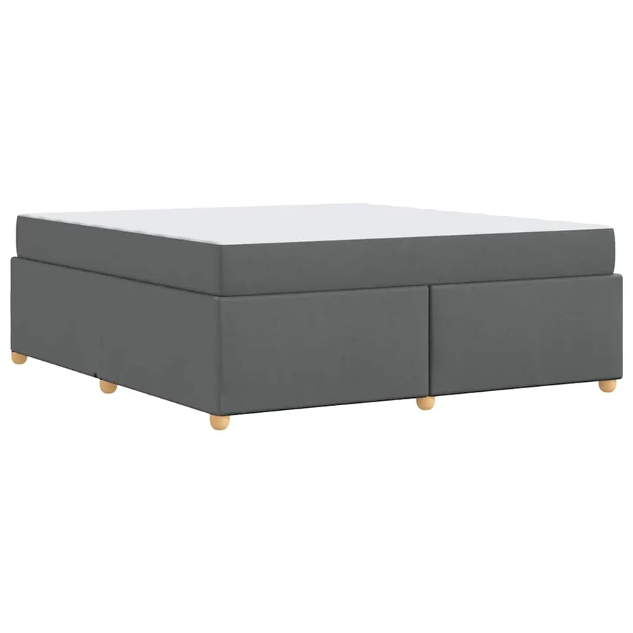 Cadre de lit avec matelas Gris foncé 180 x 200 cm tissu - 7