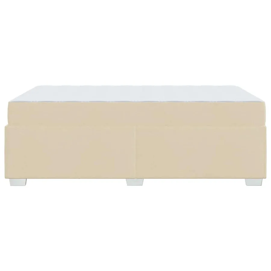 Cadre de lit avec matelas Crème 120 x 200 cm tissu - 6