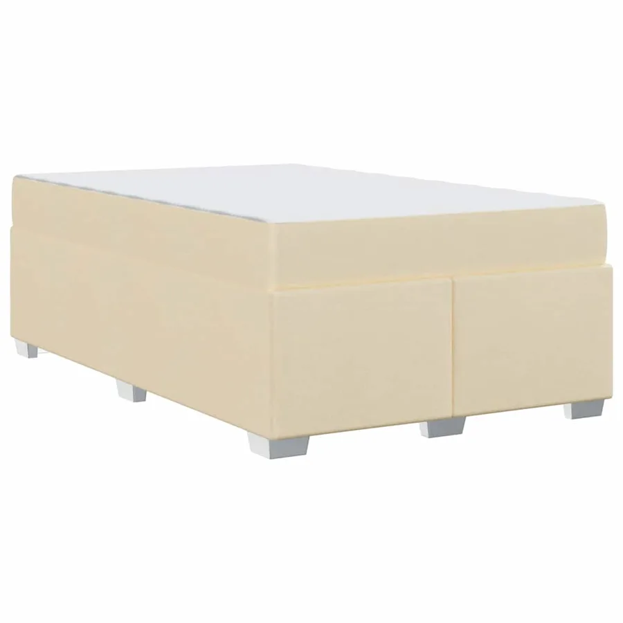 Cadre de lit avec matelas Crème 120 x 200 cm tissu - 7