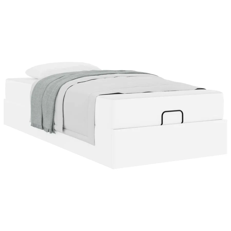 Cadre de lit avec matelas Autre 2 pcs Blanc PVC - 2