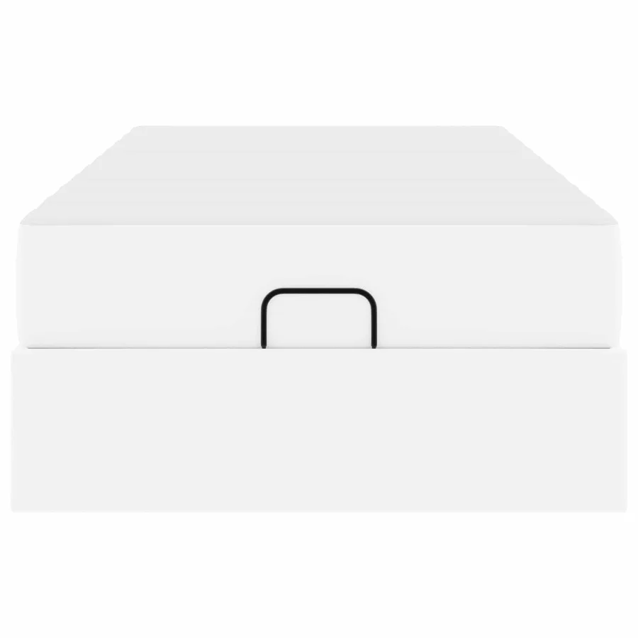Cadre de lit avec matelas Autre 2 pcs Blanc PVC - 7