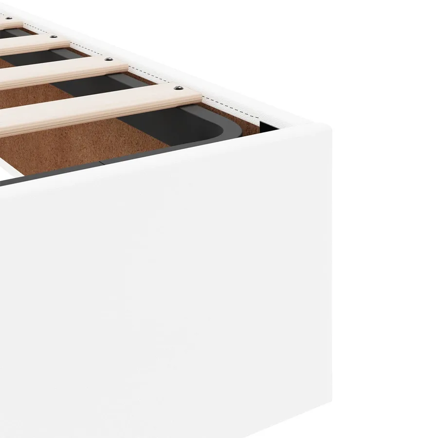 Cadre de lit avec matelas Autre 2 pcs Blanc PVC - 8