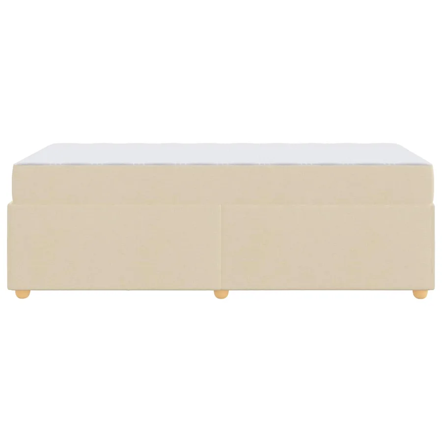 Cadre de lit avec matelas Crème 80 x 200 cm tissu - 7