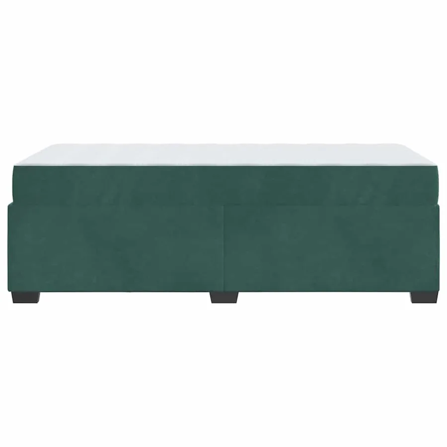 Cadre de lit avec matelas Vert foncé 90 x 200 cm tissu - 6