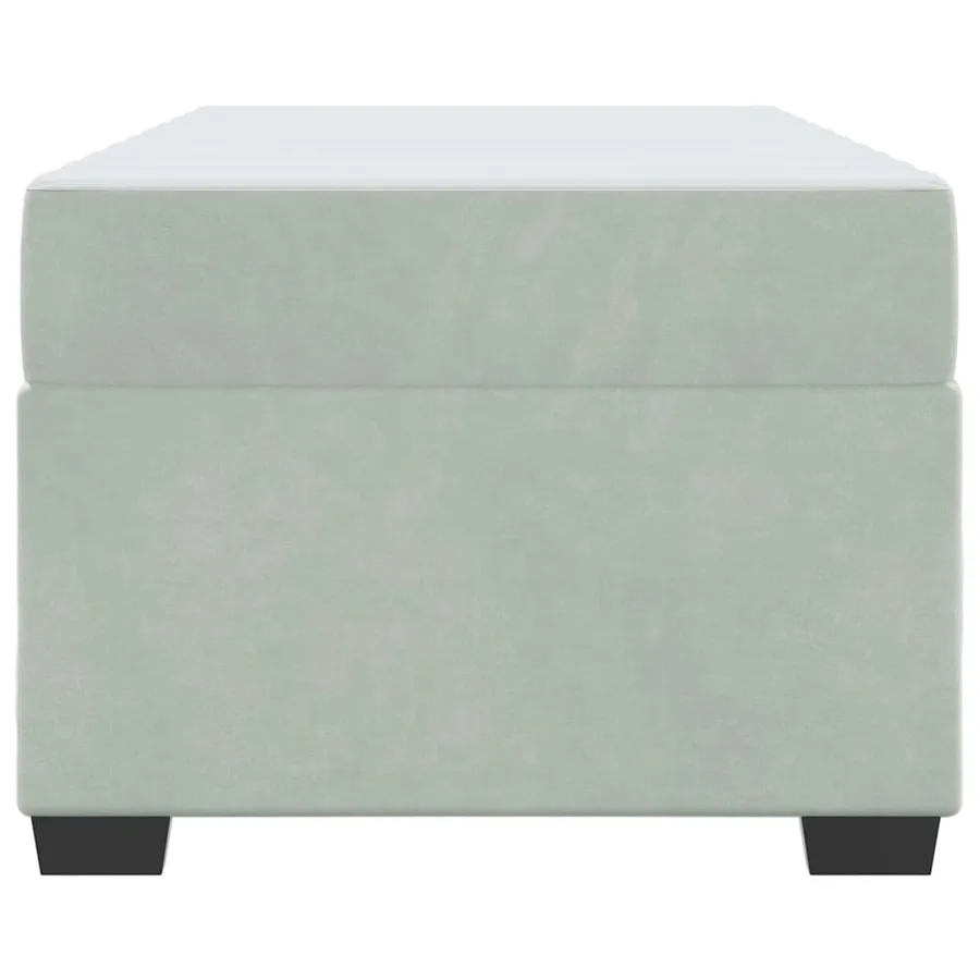 Cadre de lit avec matelas Gris clair 90 x 190 cm tissu - 5