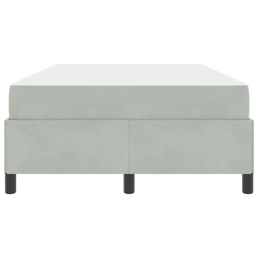 Cadre de lit avec matelas Gris clair 120 x 200 cm tissu - 7