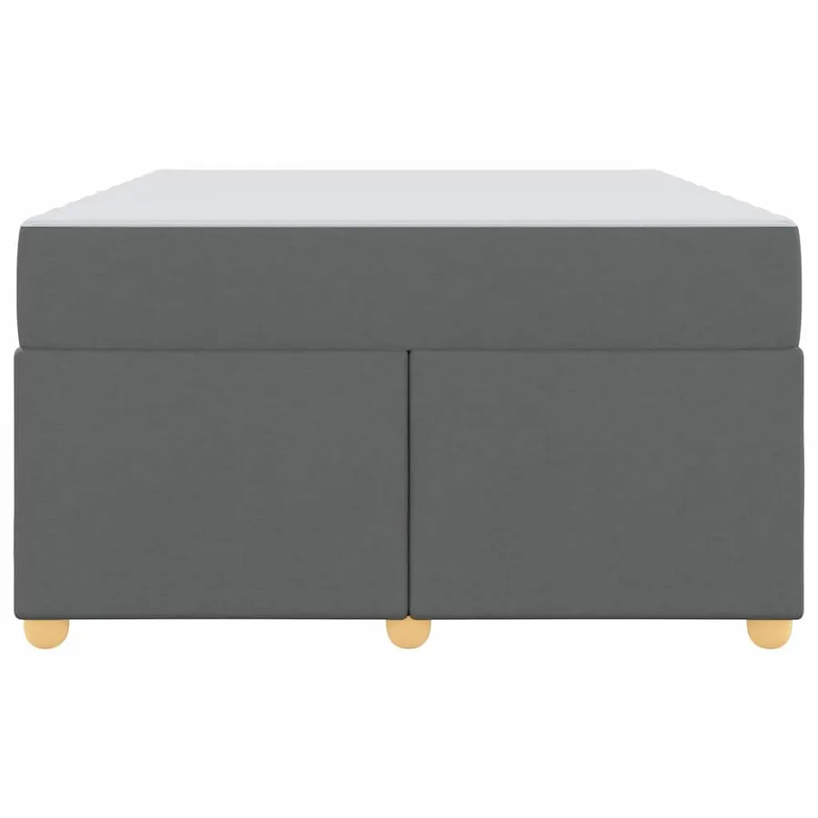 Cadre de lit avec matelas Gris foncé 120 x 200 cm tissu - 5