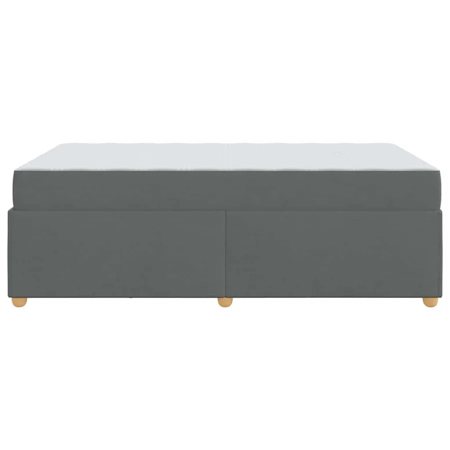 Cadre de lit avec matelas Gris foncé 120 x 200 cm tissu - 6