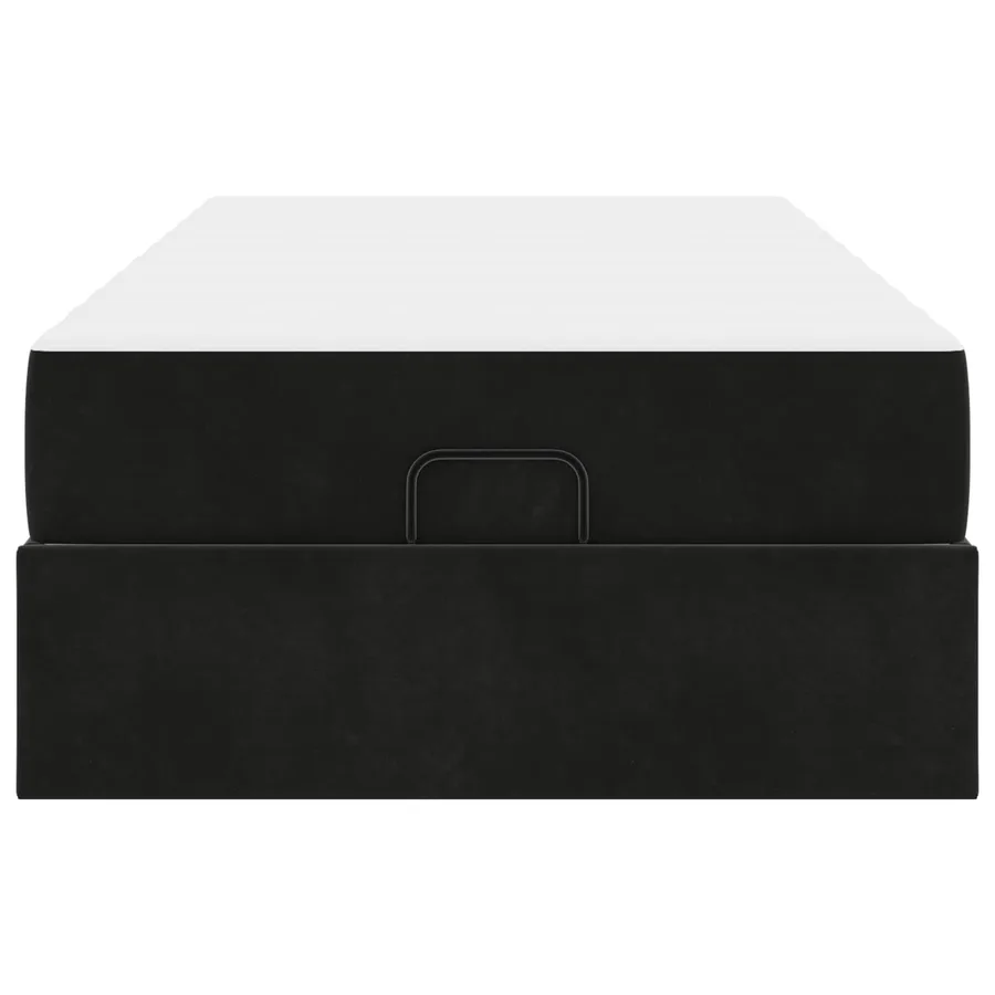 Cadre de lit avec matelas 2 pcs Noir Velours - 6