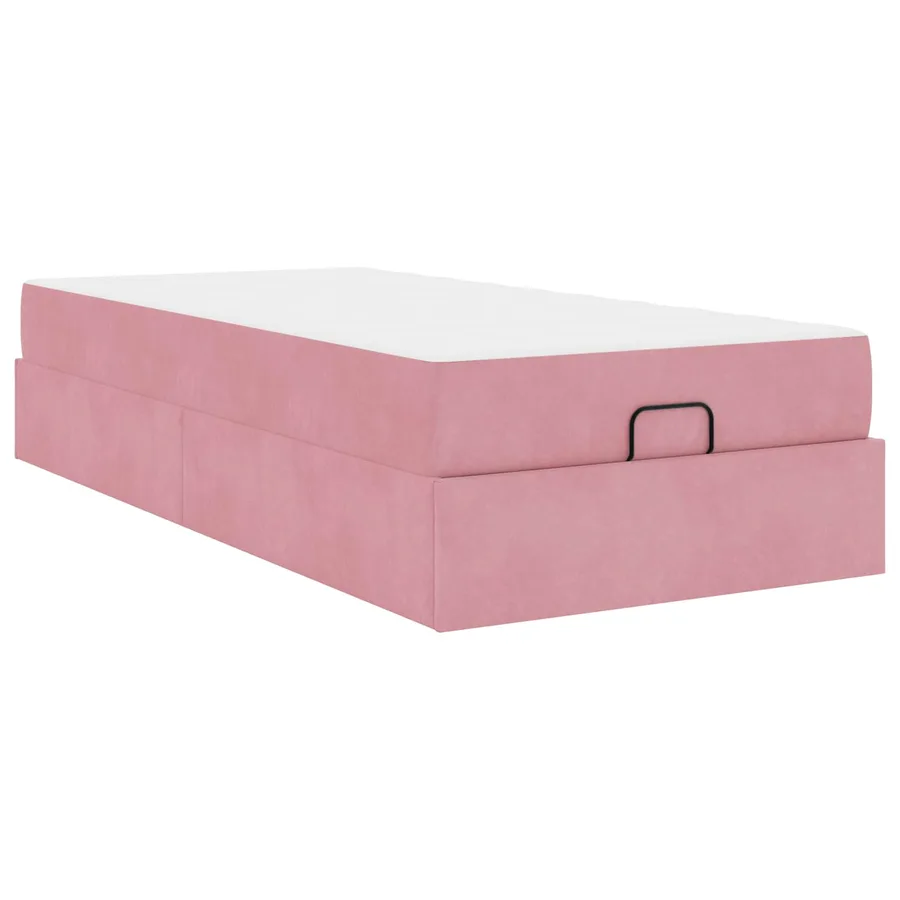 Cadre de lit avec matelas 2 pcs Rose Velours - 2