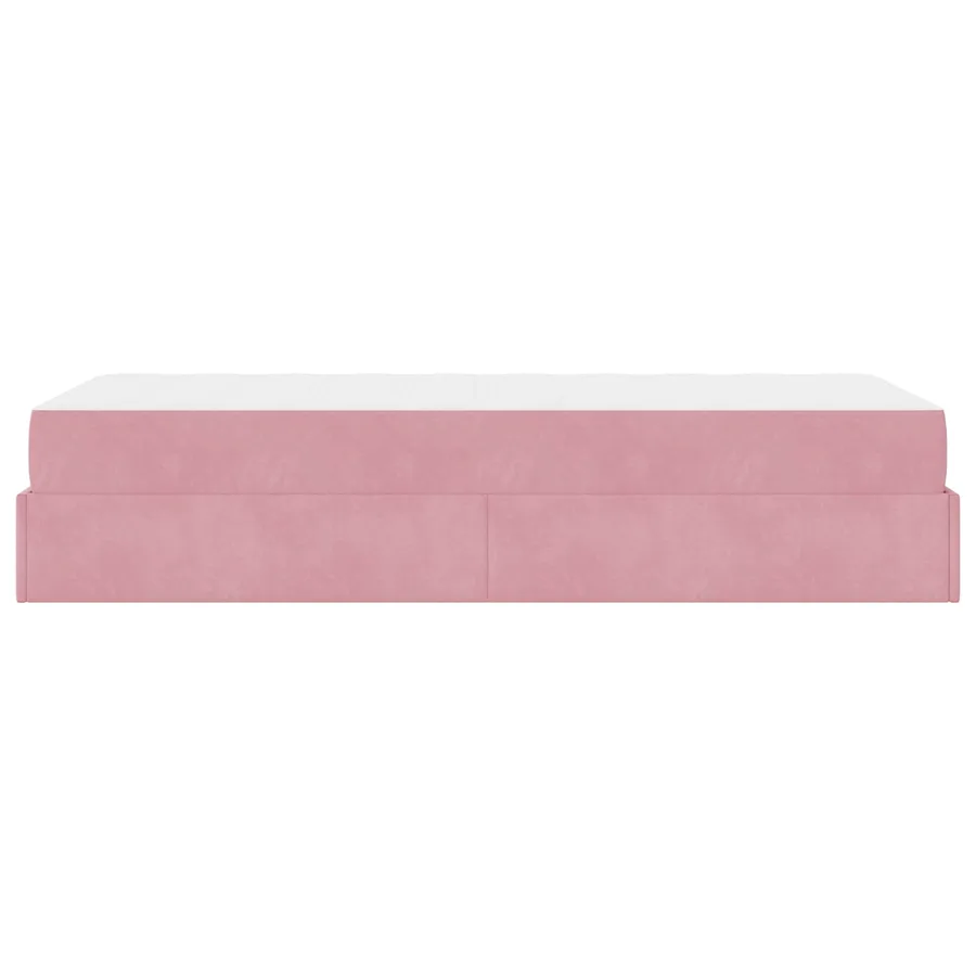 Cadre de lit avec matelas 2 pcs Rose Velours - 7