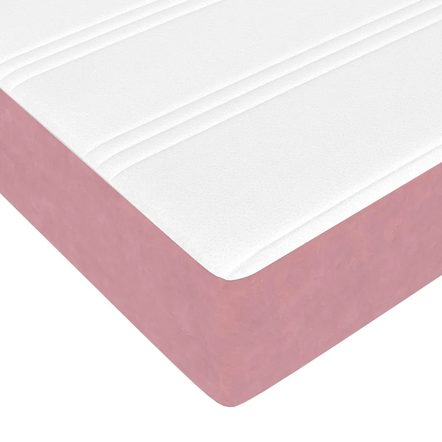 Cadre de lit avec matelas 2 pcs Rose Velours - 8