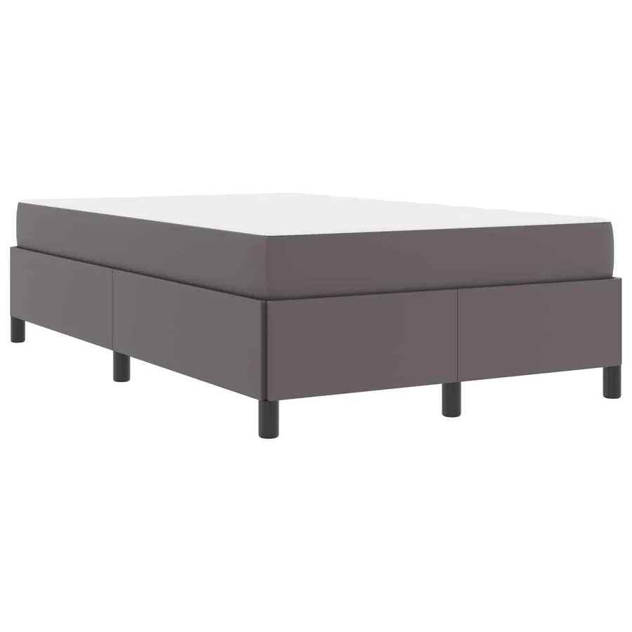 Cadre de lit avec matelas Gris 120 x 200 cm tissu - 4