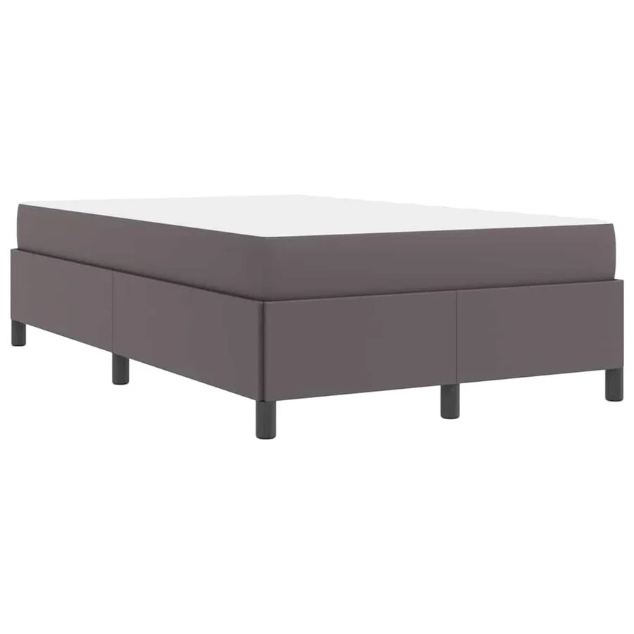 Cadre de lit avec matelas Gris 120 x 200 cm tissu - 9