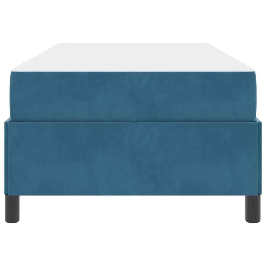 Cadre de lit avec matelas Bleu foncé 90 x 200 cm tissu - 7