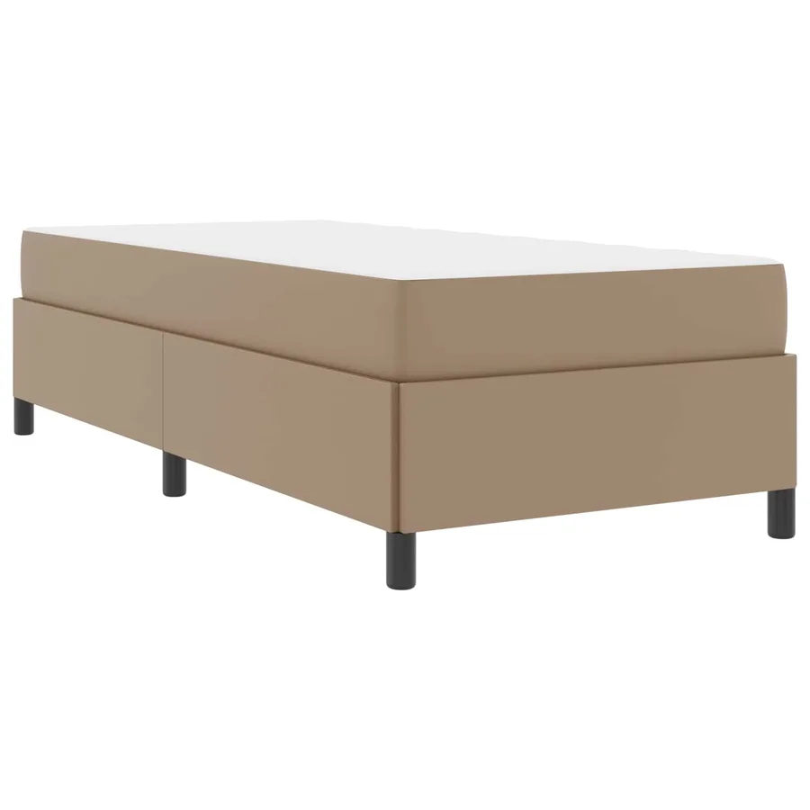 Cadre de lit avec matelas Cappuccino 100 x 200 cm tissu - 4