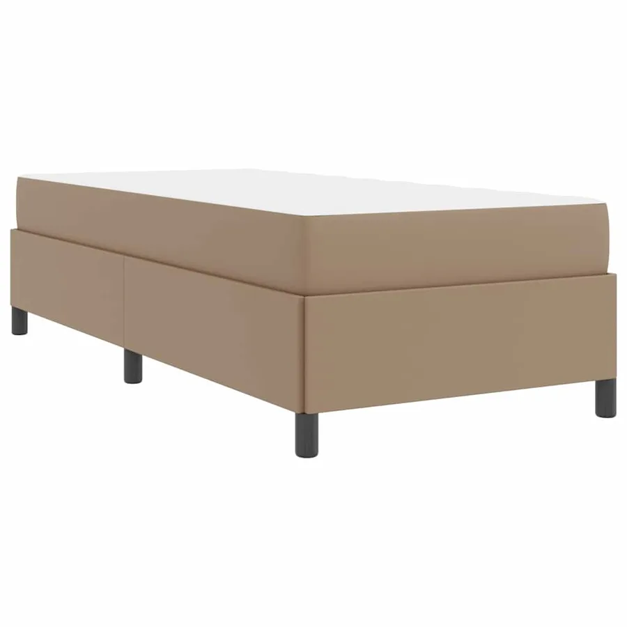 Cadre de lit avec matelas Cappuccino 100 x 200 cm tissu - 9