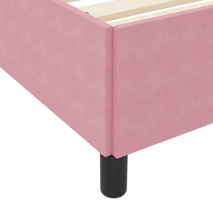 Cadre de lit avec matelas Rose 160 x 200 cm tissu - 10