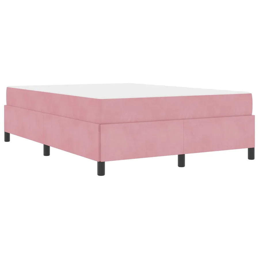 Cadre de lit avec matelas Rose 160 x 200 cm tissu - 2