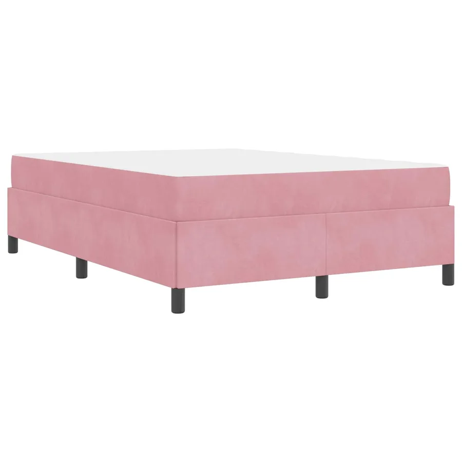 Cadre de lit avec matelas Rose 160 x 200 cm tissu - 9