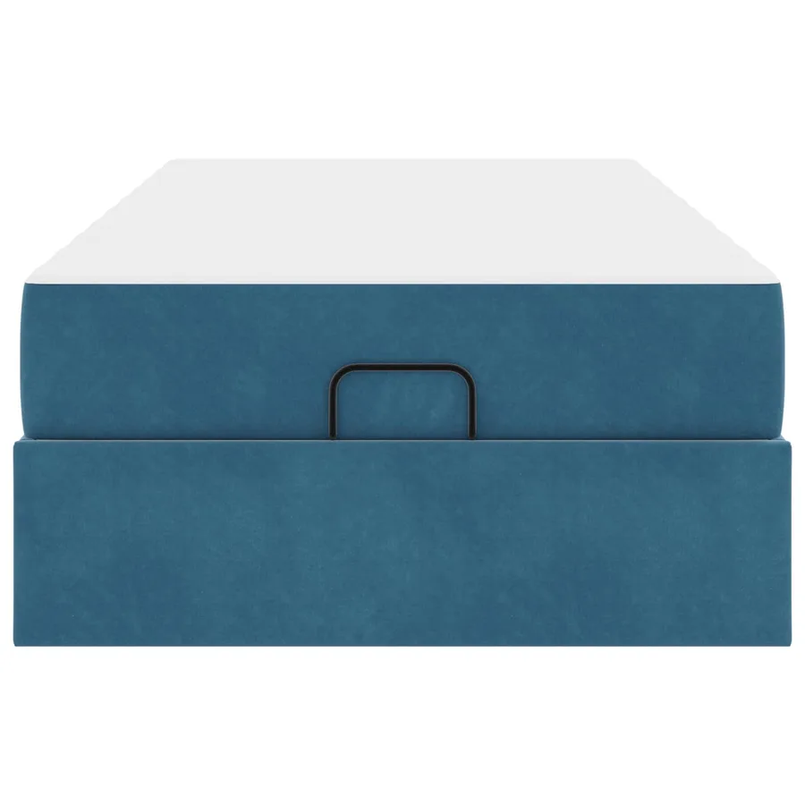 Cadre de lit avec matelas 2 pcs Bleu Velours - 6
