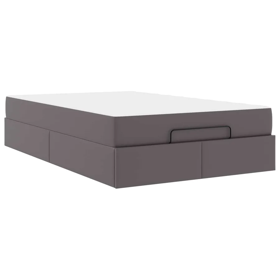 Cadre de lit avec matelas Autre 2 pcs Gris PVC - 2