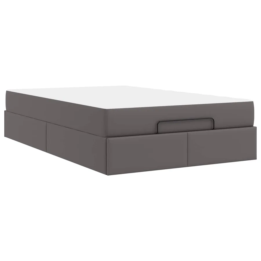 Cadre de lit avec matelas Autre 2 pcs Gris PVC - 9