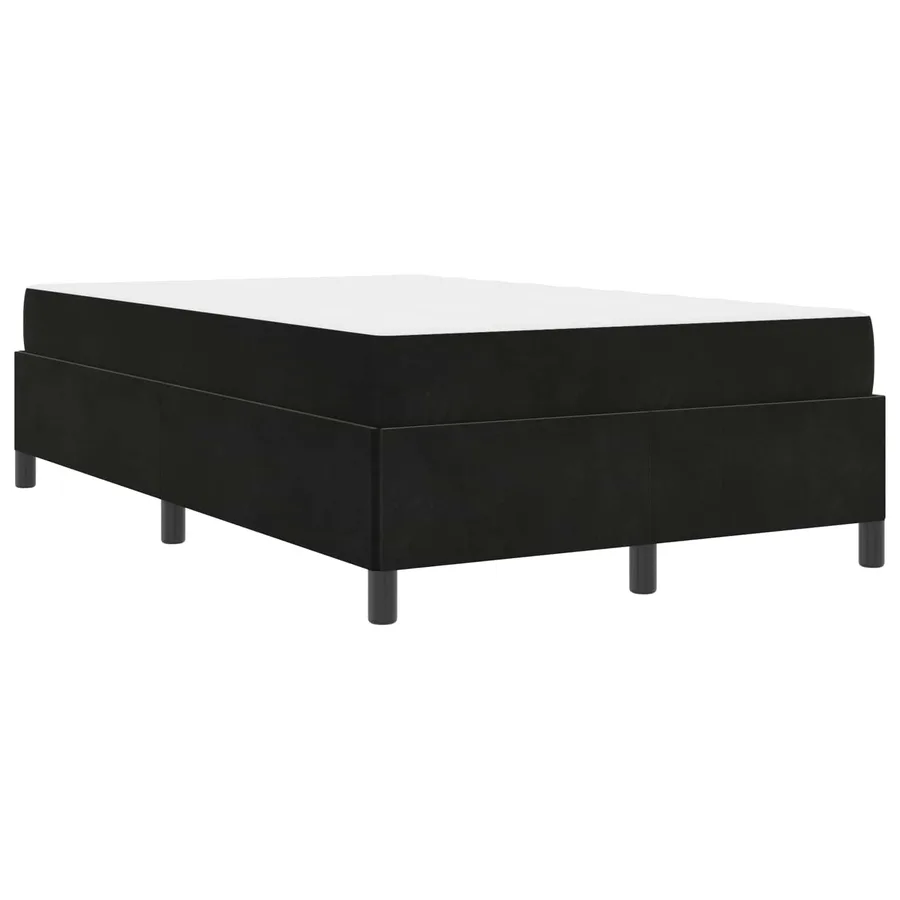Cadre de lit avec matelas Noir 120 x 200 cm tissu - 4