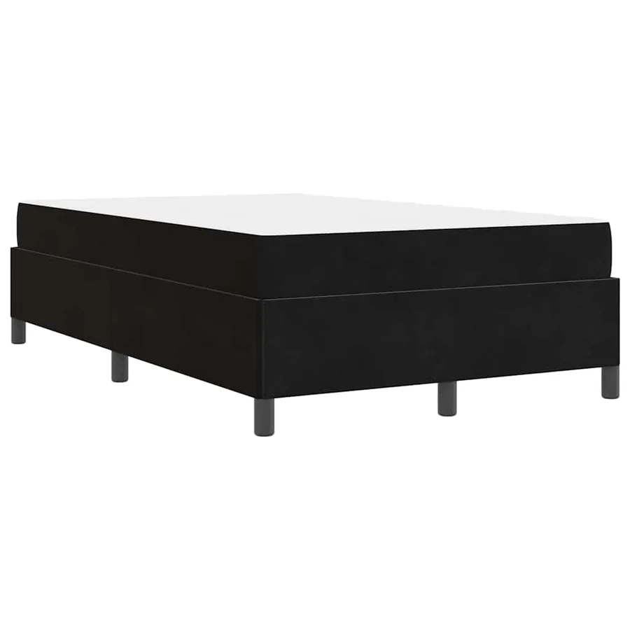 Cadre de lit avec matelas Noir 120 x 200 cm tissu - 9