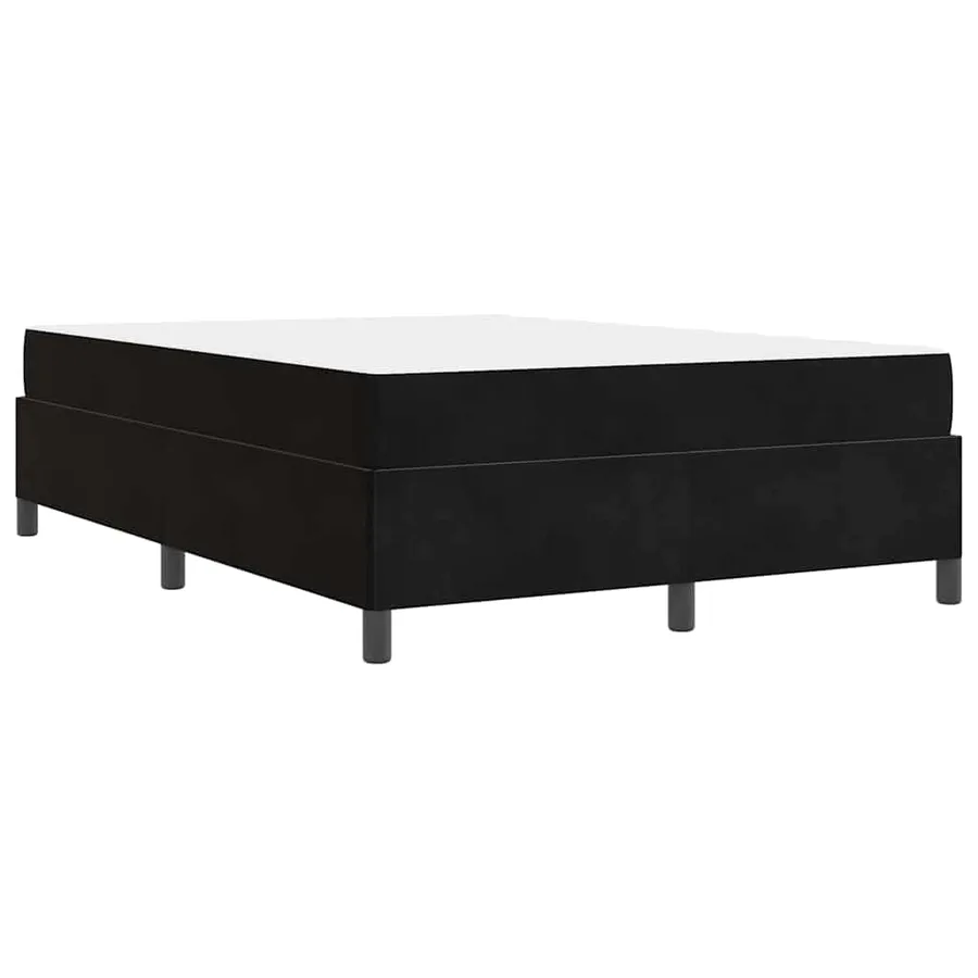 Cadre de lit avec matelas Noir 140 x 200 cm tissu - 9