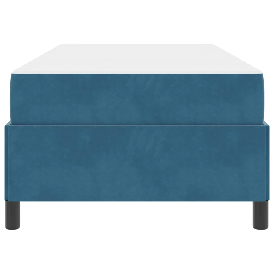 Cadre de lit avec matelas Bleu foncé 80 x 200 cm tissu - 7