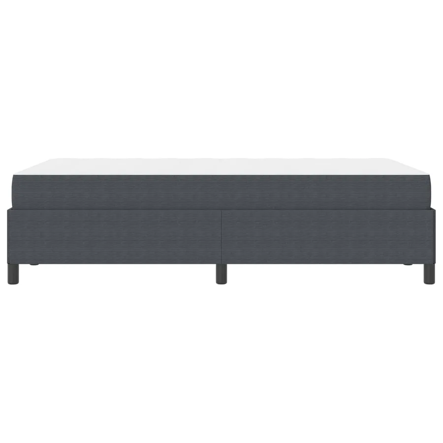 Cadre de lit avec matelas Gris foncé 120 x 190 cm tissu - 7