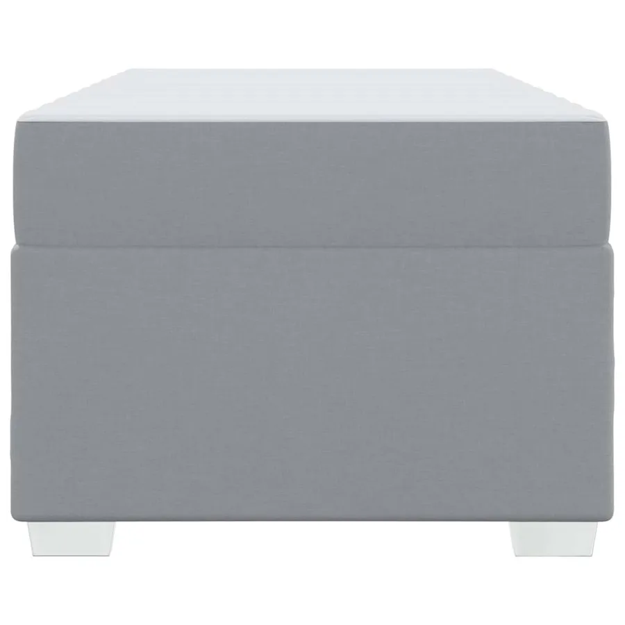 Cadre de lit avec matelas Gris clair 100 x 200 cm tissu - 5
