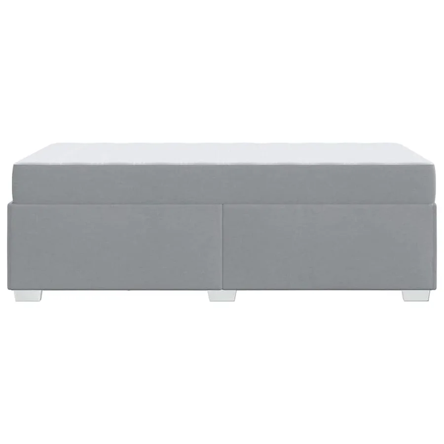Cadre de lit avec matelas Gris clair 100 x 200 cm tissu - 6