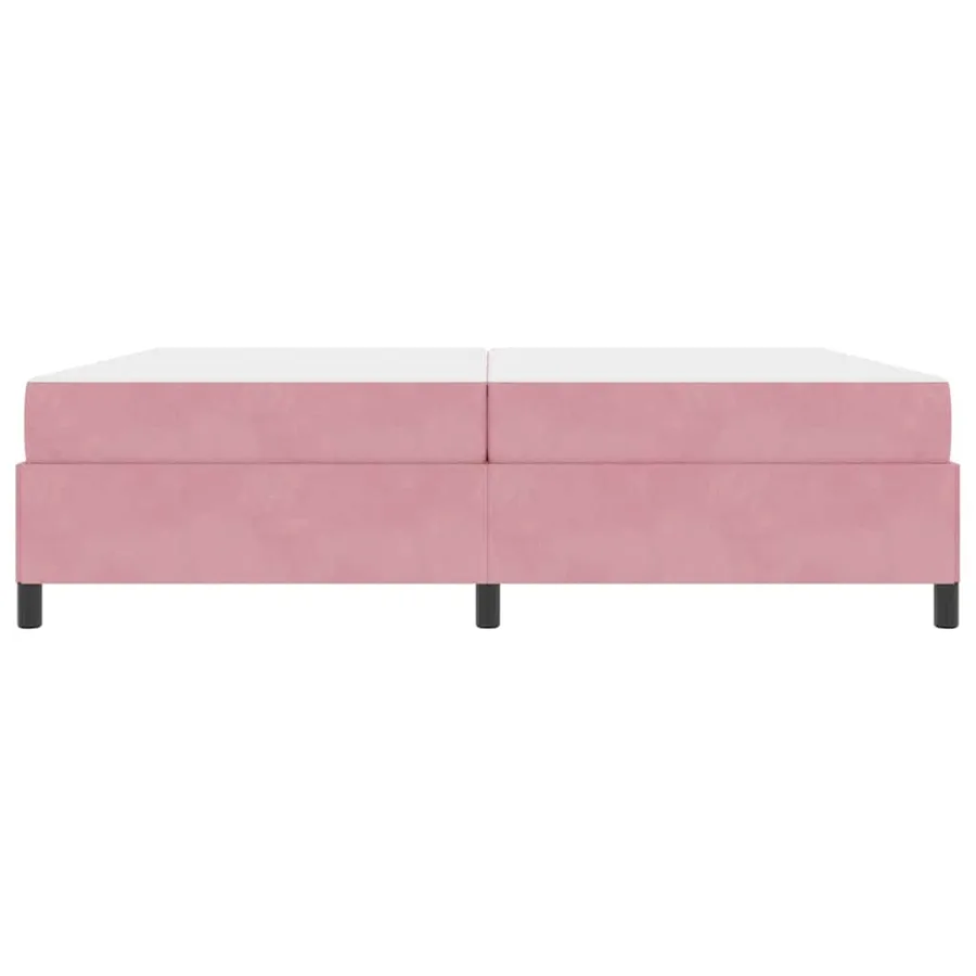 Cadre de lit avec matelas Rose 200 x 200 cm tissu - 5