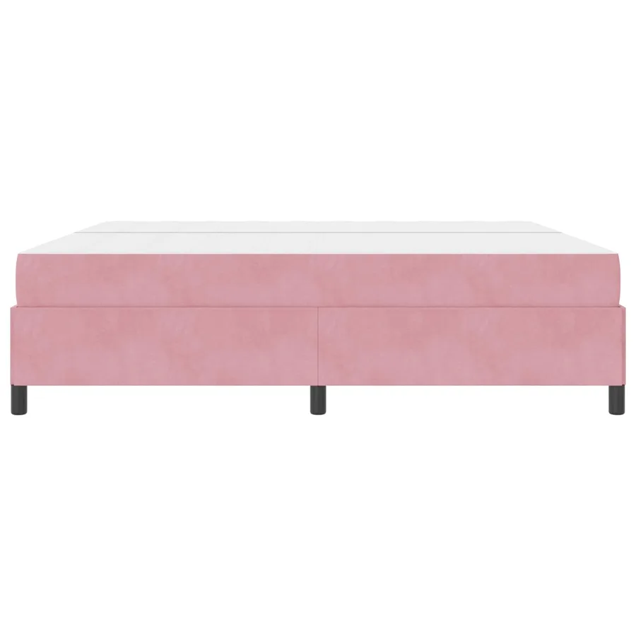 Cadre de lit avec matelas Rose 200 x 200 cm tissu - 6