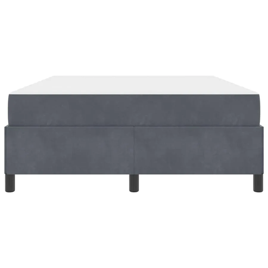 Cadre de lit avec matelas Gris foncé 140 x 190 cm tissu - 7