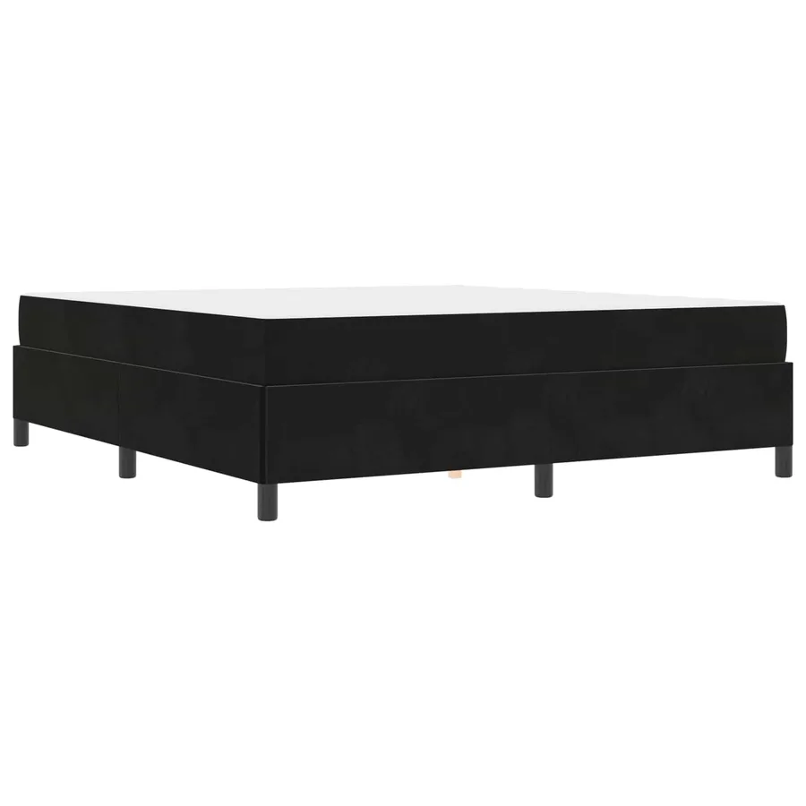 Cadre de lit avec matelas Noir 180 x 200 cm tissu - 4