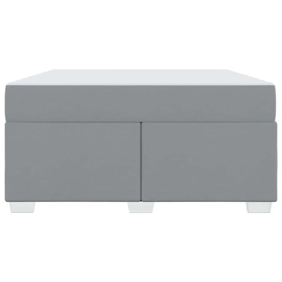 Cadre de lit avec matelas Gris clair 140 x 200 cm tissu - 5
