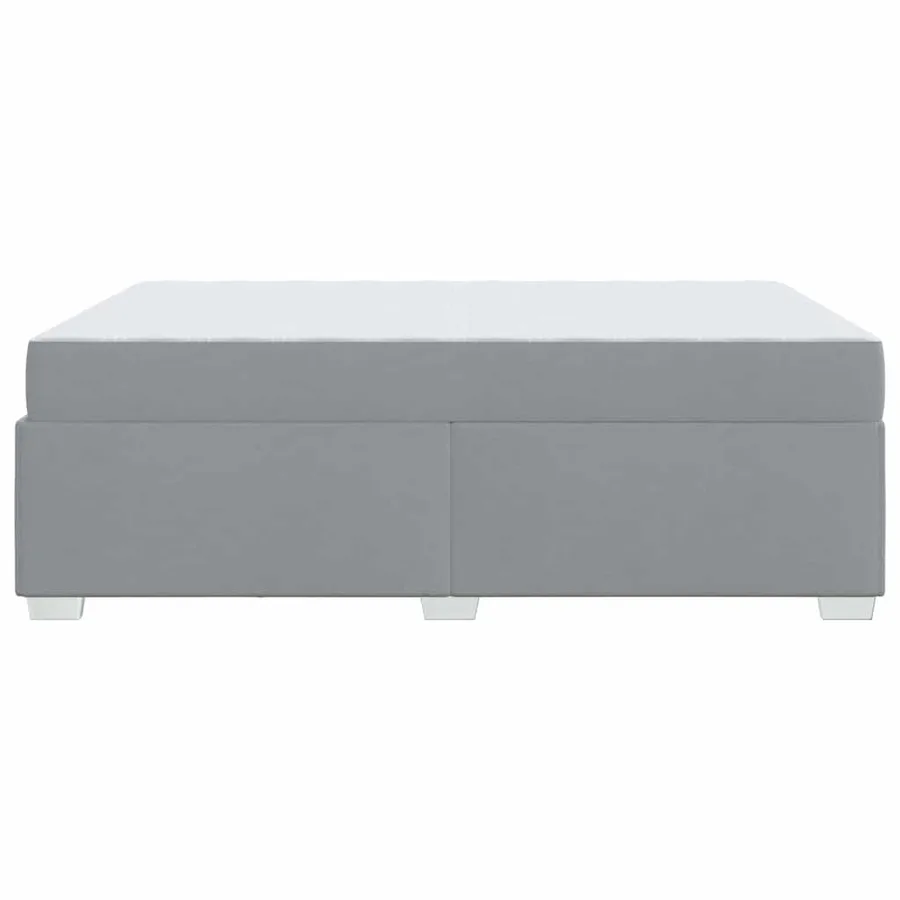 Cadre de lit avec matelas Gris clair 140 x 200 cm tissu - 6