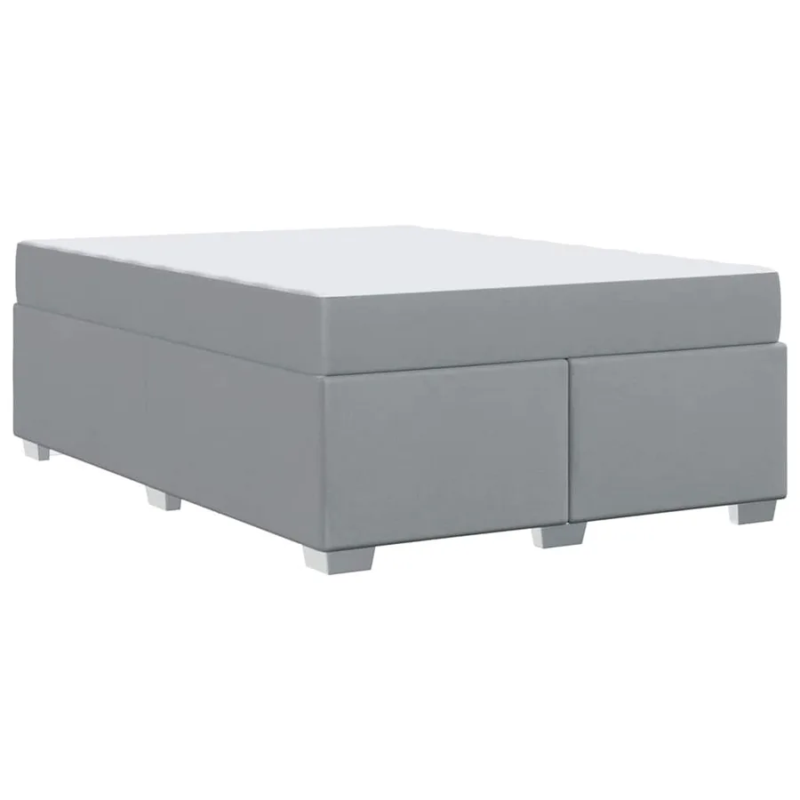 Cadre de lit avec matelas Gris clair 140 x 200 cm tissu - 7