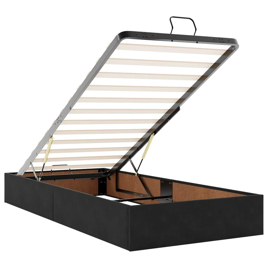 Cadre de lit avec matelas 2 pcs Noir Velours - 11