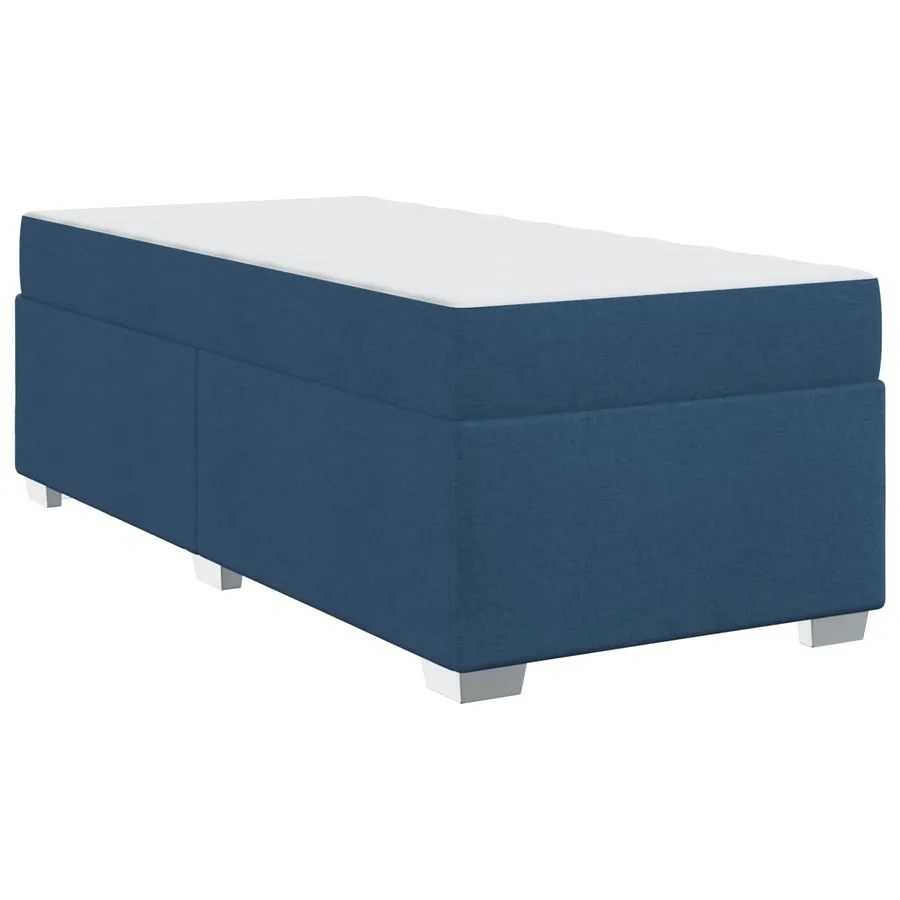 Cadre de lit avec matelas Bleu 80 x 200 cm tissu - 2