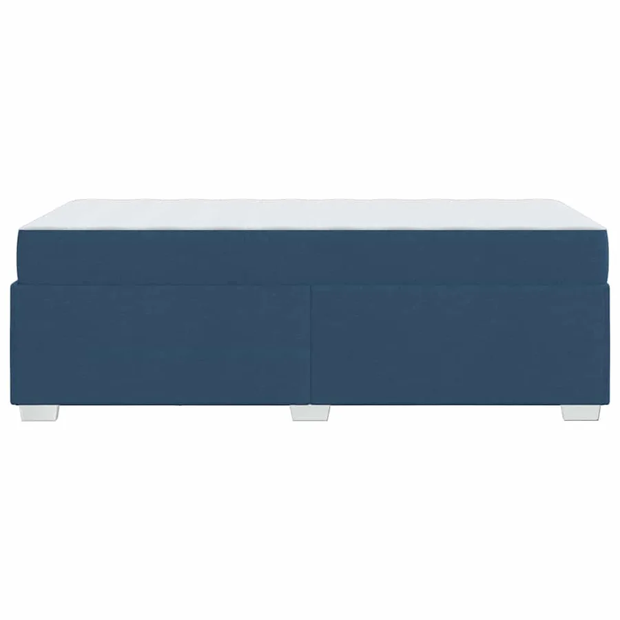 Cadre de lit avec matelas Bleu 90 x 190 cm tissu - 6